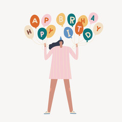 Birthday card with women.