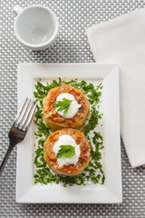 Zucchini stuffed with meat and vegetables