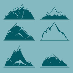 Contour illustration of mountains. Part 2