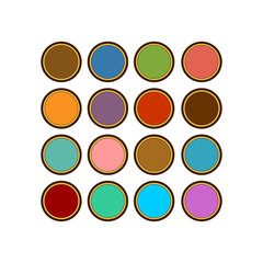 Set of color apps icons. Vector Illustration. EPS10