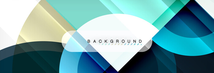 Vector circular geometric abstract background