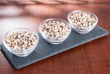 Black Eye Bean on the wooden background