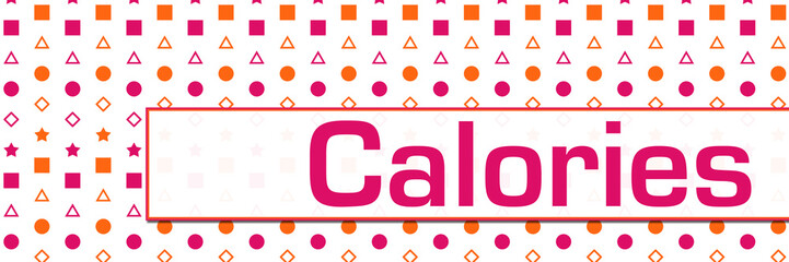 Calories Pink Orange Basic Shapes Background Horizontal 