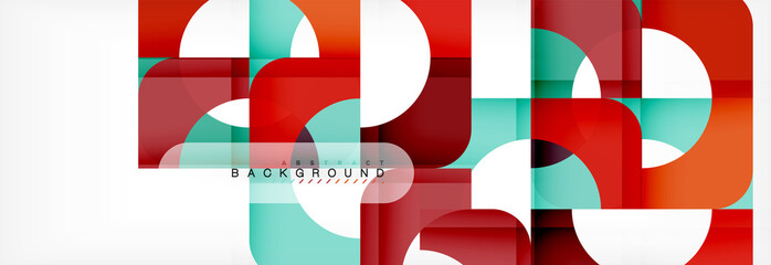 Geometric squares abstract banner. Vector illustration for business brochure or flyer, presentation and web design layout