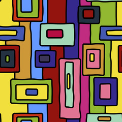 Abstract vibrant vector seamless pattern