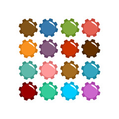 Set of color apps icons. Vector Illustration. EPS10