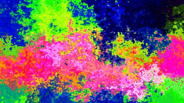 abstract animated stained background seamless loop video - watercolor effect - infra full color spectrum - pink, magenta, green, blue, orange