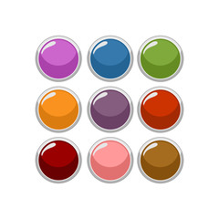 Set of color apps icons. Vector Illustration. EPS10