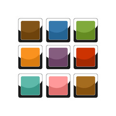 Set of color apps icons. Vector Illustration. EPS10