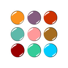 Set of color apps icons. Vector Illustration. EPS10