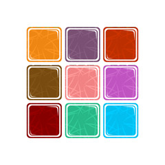 Set of color apps icons. Vector Illustration. EPS10