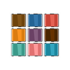 Set of color apps icons. Vector Illustration. EPS10