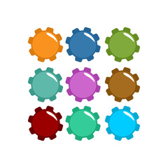 Set of color apps icons. Vector Illustration. EPS10