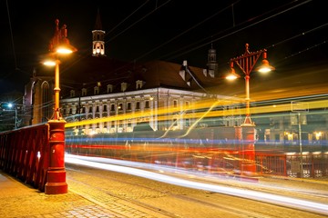 City of Wroclaw by night. Poland - obrazy, fototapety, plakaty