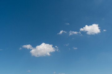 White clouds in the summer sky
