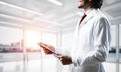 Medical industry concept by means of successful doctor