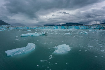 Icebergs in front of Columbia glacier, Alaska