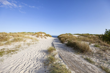 Deserted beach in Sandhammaren, Sweden.