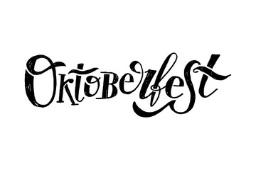 Oktoberfest lettering Calligraphy Brush Text Holiday Vector Sticker