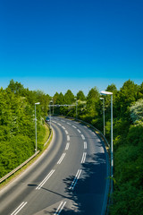 Beautiful road. country road with white lines