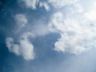 blue sky and white cloud.