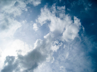 blue sky and white cloud.