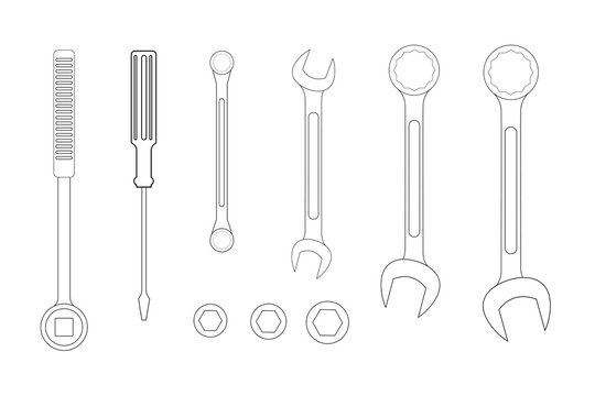 Technical vector wrench collection