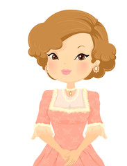 Girl Victorian Illustration