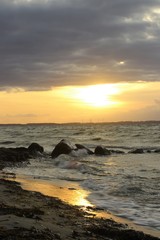 Trauerkarte, Konzept, See, Bestattung