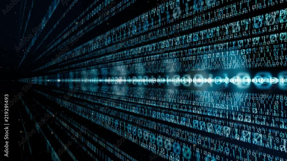 Aufkleber Digital binary code concept.