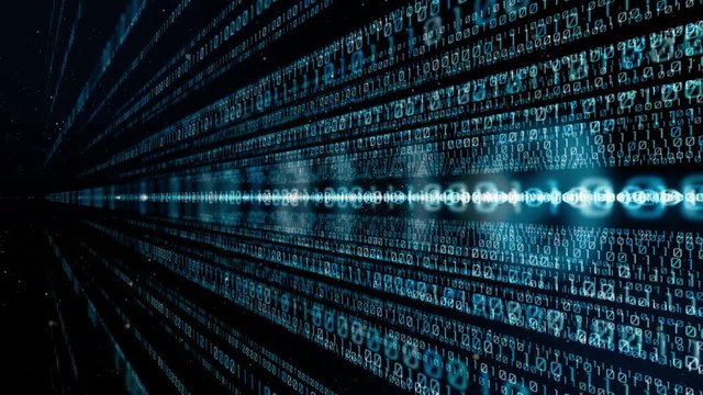Digital binary code concept.