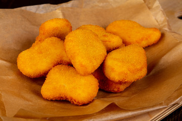 Golden chicken nuggets