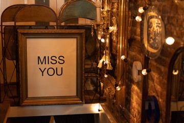 Antique furniture with i miss you label 