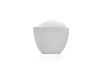 salt on white background
