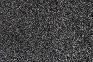 Black sesame seeds background texture pattern