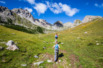 Fototapeta premium Montée au lac des Partias