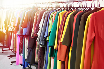 Fototapeta premium Women's clothing in store