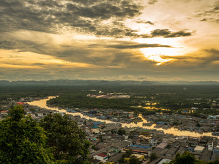sunset over the  estuary