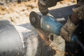 Grinding with sparks