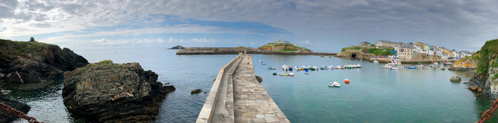 Panoramic landscape of the seaport of Tapia de Casariego, Asturias - Spain