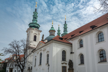 Fototapeta na wymiar Basilica of the Assumption of the Virgin Mary at Strahov in Prague