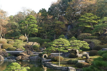 Fototapeta na wymiar Otsukayama Garden near Matsue, Japan