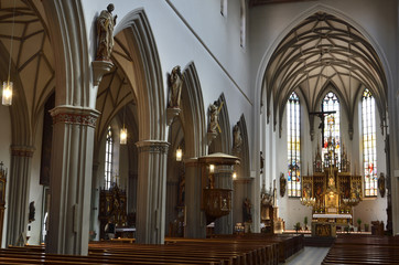 Fototapeta na wymiar Kirche St.Martin, Langhaus, Kaufbeuren