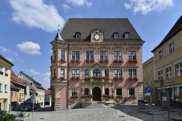 Fototapeta na wymiar Rathaus, Kaiser Max Str., Kaufbeuren