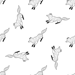 Funny foxes, seamless pattern for your design