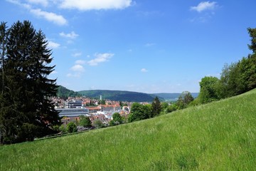 Fototapeta na wymiar Stadt Tuttlingen in Süddeutschland im Sommer