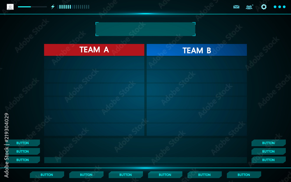 Poster game ui technology interface hud abstract design for digital business
