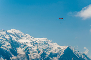 Parapente et Mont Blanc