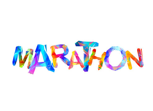Marathon. Word of triangular letters