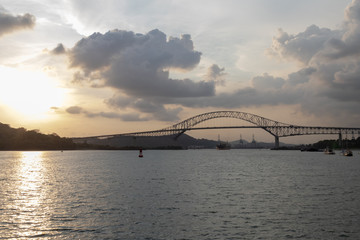 Fototapeta na wymiar Bridge of the Americas - Panamá Canal - Panamá